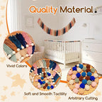 2pcs Longer Fall Tassel Garland, Pom Pom Tassel, Felt Ball Garland, Thanksgiving Wall Hanging Party Decorative Banner Pastel, Home Decoration Wedding Birthday Baby Shower