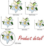 White Lily Flower Acrylic Suncatcher, Flower Suncatchers for Window Hangings, Stained Glass Effect Garden Decor, Gift for Mother's Day, Mom, Grandma, Wife, Women