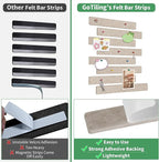 Cork Board for Walls - 8 Pack Felt Pin Board Bar Strips - Self-Adhesive Lightweight Bulletin Board - Cork Board for Office with 40 Push Pins No Damage for Wall (Light Coffee)
