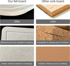 Large Bulletin Board - Foldable 36x60 Inches Cork Board Alternative with 20 Push Pins, 5' x 3' Self-Adhesive Felt Bulletin Board for Wall, Home Office Classroom Decor