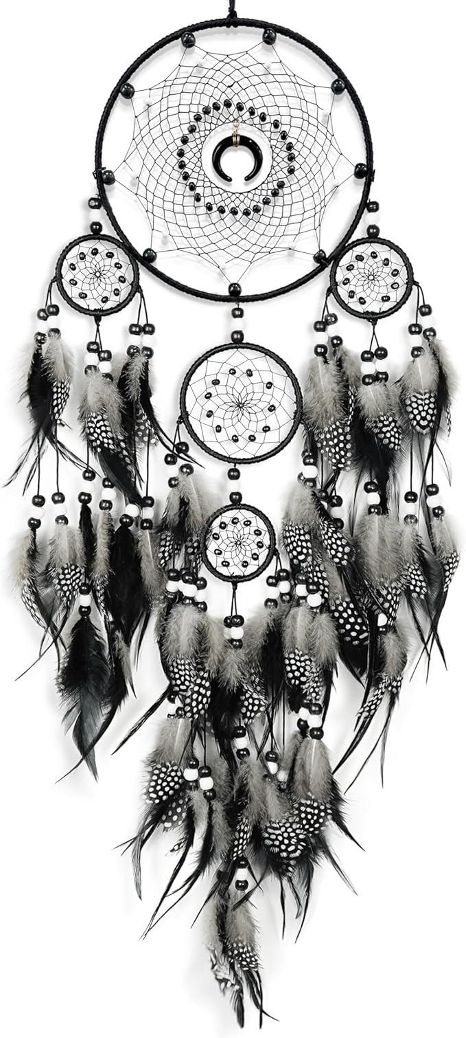 Dream Catchers for Adults Black Dream Catchers Large Dream Catcher Boho Dream Catcher Wall Decor for Boys Teen Room Decor Dorm Living Room Hanging Decoration Festival Gifts