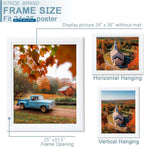 KTKDE 24x36 Poster Frame 3 Pack,Picture Frames Wooden White 36 by 24 in for Pictures and Art Prints, Exhibition, Caffe Large Frame for Photos, best gift