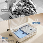 20 Pack Travel Vacuum Storage Bags with Rechargeable Electric Pump, Compression Packing Seal Bag for Luggage, 5 Small + 5 Medium + 5 Large + 5 Jumbo Space Saver Bags for Clothing Travel