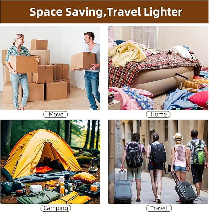 18 Pack Vacuum Travel Bags for Clothing with Electric Pump,Vacuum Seal Bags for Travel and Luggage Suitcase Backpack, Vacuum Bags for Clothes,Vacuum Bag with Electric Pump for Vacation Cruise