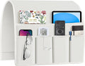 Joywell Armrest Organizer Remote Holder for Recliner Armchair Caddy Couch Sofa Arm Chair Caddie with 6 Pocket Storage for Magazine, Phone, iPad,Off White