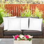 Covers & All Throw Pillow Inserts Only (Pack of 4, White), 65 GSM Non-Woven Fabric with 15D Silicon Fiber Filling, Durable Soft Universal uses for Home Decor Office Indoor Outdoor (Square 28" x 28")