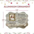 HYTURTLE Personalized Memorial Sympathy Christmas Ornament Tree Decor Gifts for Family Loss of Loved One Mom Dad in Heaven - Remembrance Gifts - Custom Name Photo 2D Flat Aluminium Ornament