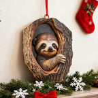 Forest Animal Christmas Ornaments, Valentines Day Gifts for Him Her Women, Funny Forest Animal Ornaments for Christmas Tree, 3D Ornaments Hanging Animal Lovers & Easter Basket Stuffers(Sloth)