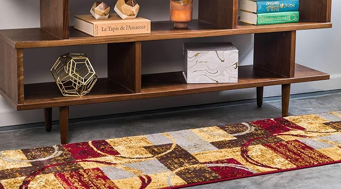Unique Loom Barista Collection Area Rug - Kouillou (2' 2" x 6' 1" Runner, Multi/ Brown)