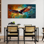 Christian Eagle Wall Art Isaiah 40 31 Poster Bible Verse Wall Decor Inspirational Scripture Canvas Prints Painting Religious Biblical Framed Artwork for Bedroom Living Room Home Decoration 35x70