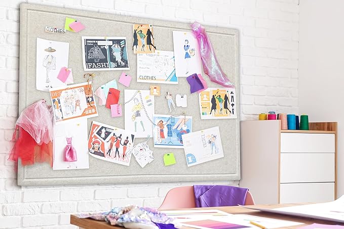 Large Bulletin Board - Foldable 36x60 Inches Cork Board Alternative with 20 Push Pins, 5' x 3' Self-Adhesive Felt Bulletin Board for Wall, Home Office Classroom Decor