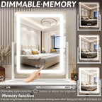 FENNIO Vanity Mirror with Lights 22 Inch- LED Lighted Makeup Mirror,Large Makeup Mirror with Lights,Touch Screen with 3-Color Lighting,Led Mirror Makeup,Dimmable(White)