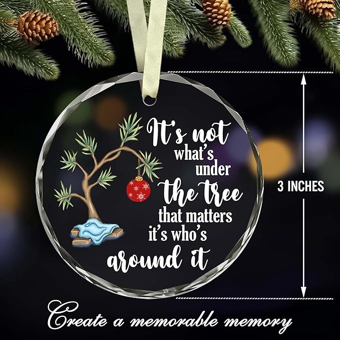 BSQUIELE Christmas Ornament Gifts for Women Men - Christmas Ornaments 2025 for Tree Decorations - Its Not What Under The Tree - Gift for Family, Coworker, Kid, Women, Men, Grandson, Granddaughter
