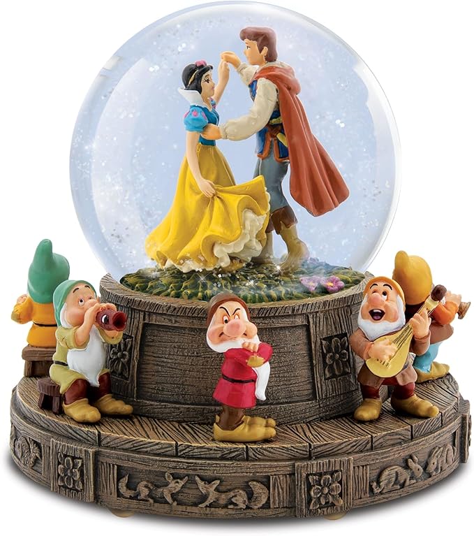 The Bradford Exchange Disney Snow White and Seven Dwarfs Musical Glitter Globe, Limited Edition Collectible, Bradford Exchange