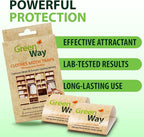 Greenway Clothing Moth Traps with Powerful Pheromone Lures for Effective, Odor-Free Closet Protection, Non-Toxic, Eco-Friendly & Long-Lasting Solution, 1 Packs (Includes 2 Traps & 2 Lures)