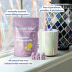 Happy Wax Spa Day Collection: Natural, Non-Toxic Scented Soy Wax Melts – Total 6oz Variety Pack: Eucalyptus Spearmint, Lavender Chamomile, Seagrass & Sage