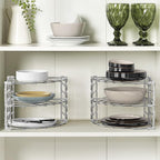 Deco Brothers 3-Tier Counter and Cabinet Corner Shelf Organizer, Chrome