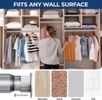 Mavivegue Closet Rod, 17 to 70 Inch Adjustable Closet Rods for Hanging Clothes, Silver Hanging Rod for Closet Wardrobes Laundry RV, Bathroom