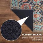 Keen Home Design 2x7 Rug - Machine Washable Runner Rug with Non-Slip Backing, Ideal for Hallway, Entryway, Kitchen, Laundry Room - Vintage, Easy Clean, Durable, Low Pile Rug - (2'6" x 7')