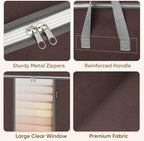 BALEINE 4 Pack Clothes Storage Bags, 24 Gallon Storage Containers with Reinforced Handle, Sturdy Zipper, Closet Organizer for Blanket, Comforter, Pillow, Bedding (Brown, 4 Pack)