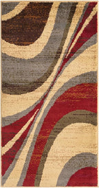 Unique Loom Barista Collection Area Rug - Ngada (2' 2" x 3' 11" Runner, Beige/Red)