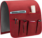 Sofa Armrest Organizer, Remote Control Holder for Recliner Couch, Arm Chair Caddy with 5 Pockets for Magazine, Tablet, Phone, iPad