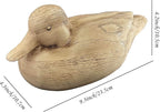 Hymmah Duck Home Decor Statue Rustic Home Decorations for Living Room, Boho Sculpture Resin Animal Collectible Figurines for Indoor Decor (Beige)