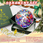 Hummingbird Stained Glass Ornament - Christmas Tree Decoration, Gift Exchange Present Idea
