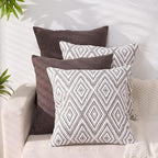 HPUK Decorative Throw Pillow Covers Set of 4 Couch Pillows Accent Cushion Cover for Couch Sofa Living Room, 20"x20" inches, Natural