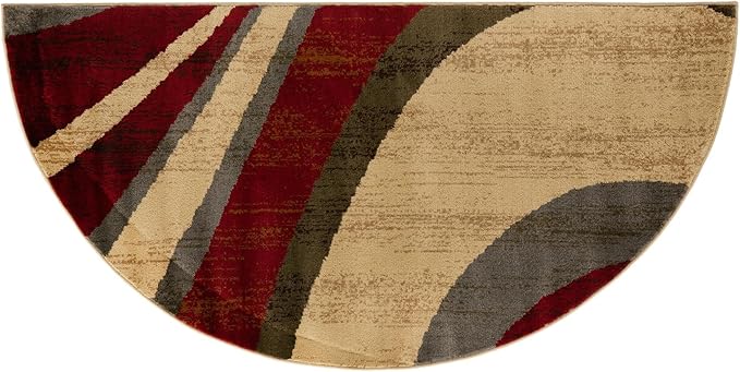 Unique Loom Barista Collection Area Rug - Ngada (3' x 6' Hearth, Beige/Red)