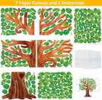 Fancy Land Classroom Tree Bulletin Board Set Tropical Leaves Summer Tree Decoration Cutouts for Classroom Wall Decor School Supplies