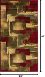 Unique Loom Barista Collection Area Rug - Timor (2' 2" x 3' 11" Runner, Multi/Red)