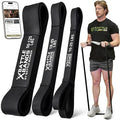Battle Bunker Premium Resistance Bands - Natural Exercise Bands for Strength Training, Pull-Ups & Recovery - Fitness Band for Home, Gym & Mobility Workouts- Crush Your Goals Anytime- 3-Pack- 10-125lbs