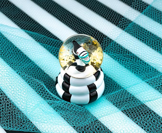 Beetlejuice Sandworm Mini Light-Up Snow Globe with Swirling Glitter Display | 3 Inches Tall