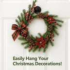 Suction Cup Hooks for Wreaths for Glass，twist suction cup hooks, No Damage Wreath Hanger for Glass Doors, Magnetic Door Hooks for Wreaths, Wreath Hanger Suction Cup for Front Door (Walnut, 4-Pack)