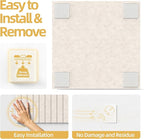 Large Cork Board for Wall 48" x 60" Oatmeal Bulletin Board with Safe Removable Adhesive Squares for Pictures Photos, Alternative CorkBoard Felt Pin Boards Tiles for Office Classroom Wall Decor-20 Pack
