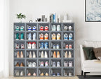 Shoe Storage, 12 Pack X-Large Shoe Organizer for Closet, Shoe Boxes Clear Plastic Stackable Shoe Storage Boxes for Size 13