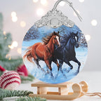 Stained Glass Suncatcher Ornament - Horse Christmas Decorations - Christmas Ornaments for Tree - Holiday Present Ideas - Gift Exchange
