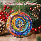 Christmas Ornament, Xmas Decorations for Tree, Christmas Tree Ornaments, Hanging Ornaments for Home Decor, Holiday Ornament, Gifts for Art Lovers, Holiday Party Gifts, Xmas Gift Ideas - Rainbow Spiral