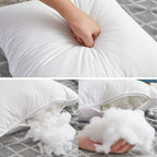 Leeden 16 x 16 Pillow Inserts (Set of 2) -Throw Pillow Inserts with 100% Cotton Cover - 16 Inch Square Decorative Pillows for Sofa, Couch, Bed and Home Decor