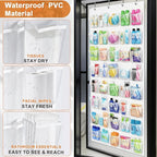 Over the Door Shoe Organizer with 40 Clear PVC Pockets – Waterproof Hanging Shoe Holder for Closet & Bathroom – Space-Saving Door Shoe Rack for Shoes, Toys, Toiletries & Snacks (White)