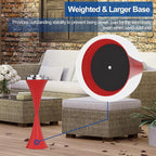 RELIANCER Floor Standing Ashtray w/Detachable Cigar Container,Stainless Steel Cigarette Ash Tray,Outdoor Self-Cleaning Ash Holder w/Weighted Base,Cigarettes Butt Receptacle Disposal for Home Patio