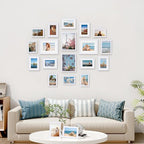 Vittanly 20 Pack Picture Frames Collage Wall Decor, Gallery Wall Frame Set with 4Pcs 8x10, 8Pcs 5x7 and 8Pcs 4x6 Photo Frames, Picture Frame Set for Wall Collage or Tabletop Display, White
