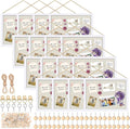 Teling 16 Pack Wood Bulletin Boards with Linen 12''x 16'' Cork Board for Walls with 90 Pushpin Decorative Wood Framed Display for School Office Home Decor (White)