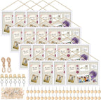 Teling 16 Pack Wood Bulletin Boards with Linen 12''x 16'' Cork Board for Walls with 90 Pushpin Decorative Wood Framed Display for School Office Home Decor (White)