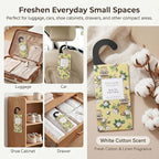 ROSE COTTAGE Large 12 Packs White Cotton Hanging Closet Deodorizer Air Freshener Long Lasting Scented Sachets Smell Goods for House
