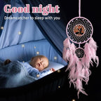 Pink Dream Catchers, Dreamocean Crystal Large Dream Catcher Boho Dreamcatcher Wall Hangings Window Decor Gifts for Adults Boys