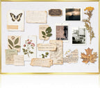 Linen Bulletin Board 36" x 24", White Fabric Pin Board with Gold Aluminum Frame, Decorative Vision Board for Home Office, Bedroom & Dorm Wall Decor, Includes 10 Push Pins