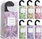 ROSE COTTAGE Large 12 Packs Hanging Closet Deodorizer Air Freshener Scented Sachets Long Lasting Smell Goods 6 Scents Option - Lavender, Linen, Cotton, Mint, Jasmine, Rose