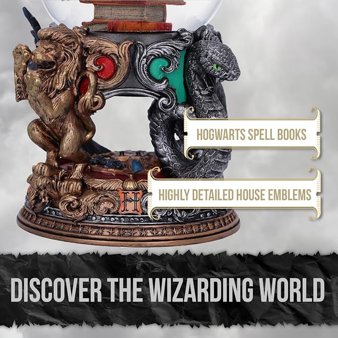Nemesis Now Harry Potter Hedwig Snow Globe - Officially Licensed Collectible with Hand-Painted Detail, Hogwarts House Emblems, Perfect Harry Potter Gift, Owl Resin Figurine Home Decor